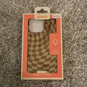 New Sonix iPhone 14 Pro Max Brown Checkered Case